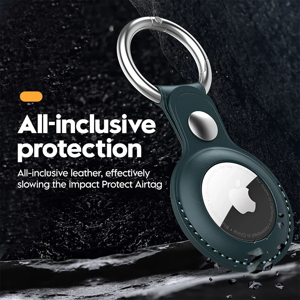 Stylish Airtag Leather Keychain