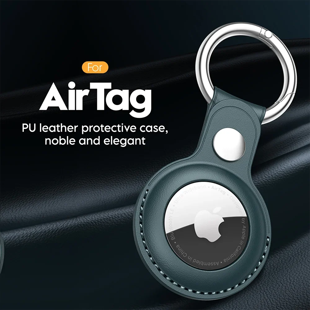 Stylish Airtag Leather Keychain